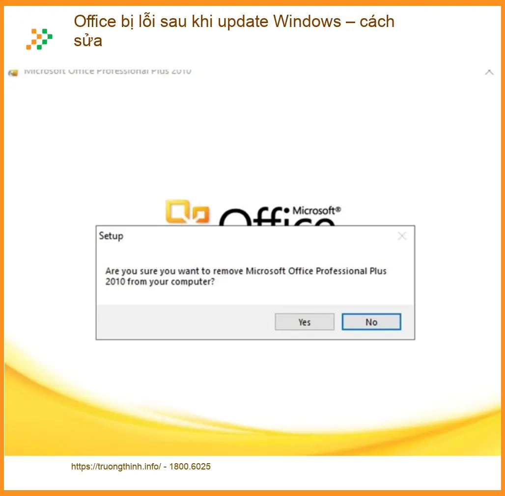 Văn phòng Office bị lỗi sau khi update Windows – Cách tự sửa nhanh