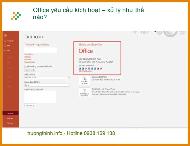 Văn phòng Office yêu cầu kích hoạt – Trung tâm hỗ trợ uy tín TPHCM