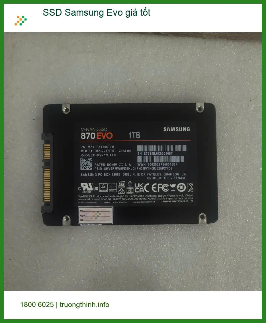Anh Khánh tìm SSD - Cửa hàng Samsung Evo giá tốt Quận Tân Bình