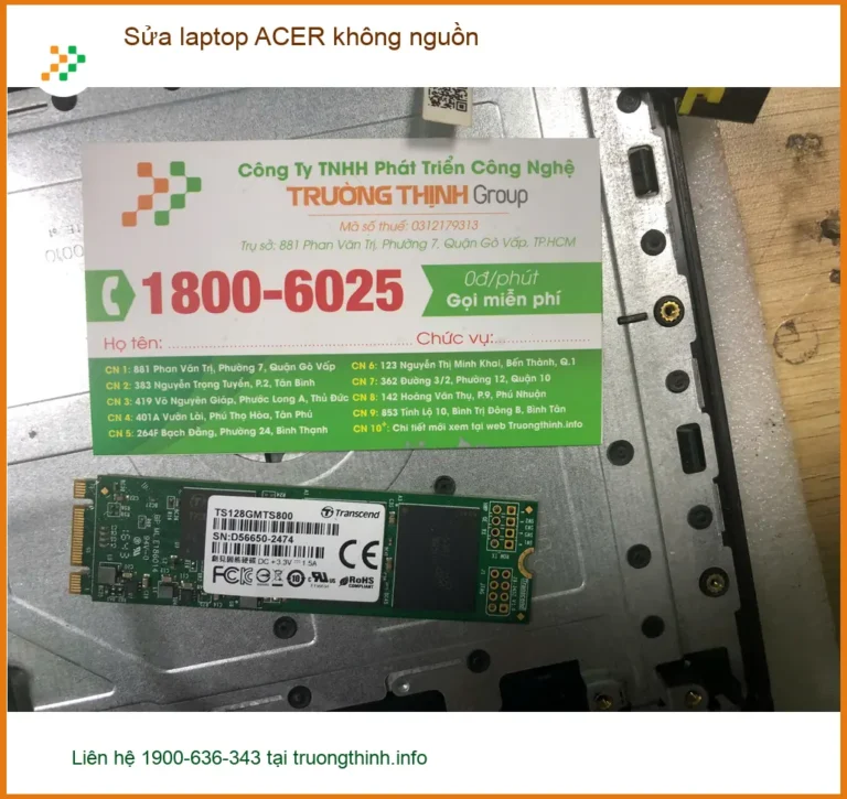 Anh Đức quản lý tìm trung tâm sửa laptop ACER không nguồn Quận Bình Tân uy tín