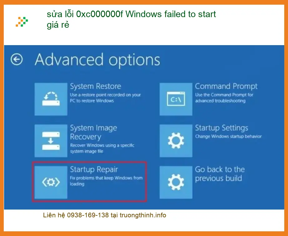 Sửa Laptop lỗi 0xc000000f Windows failed to start - Trung tâm hỗ trợ gần đây