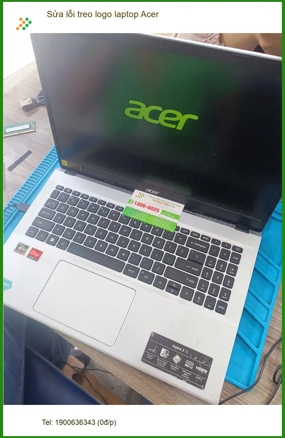 Trung tâm sửa lỗi treo logo laptop Acer Quận Tân Phú - Chị Thanh giáo viên cấp 3 ảnh thực tế 1