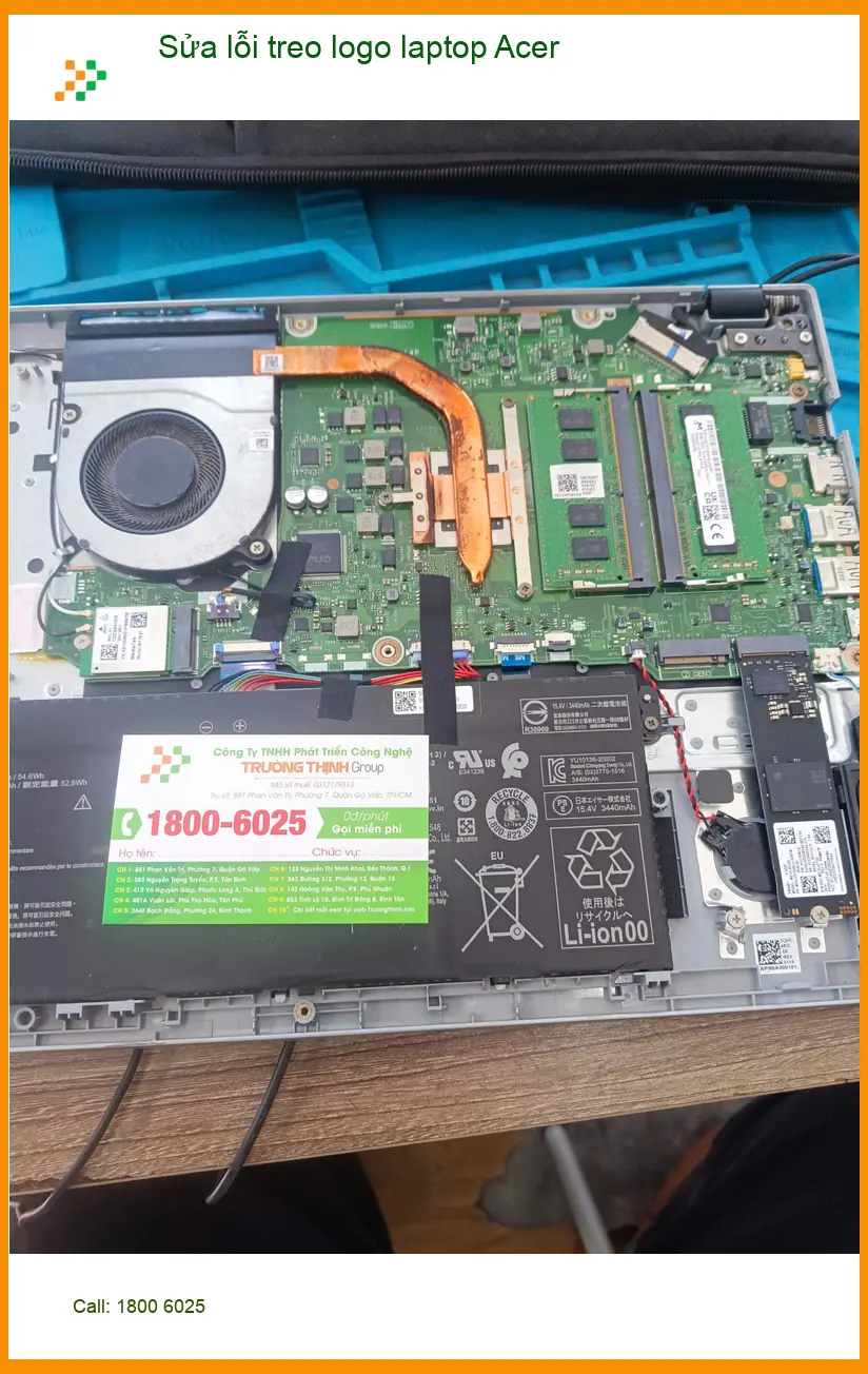 Trung tâm sửa lỗi treo logo laptop Acer Quận Tân Phú - Chị Thanh giáo viên cấp 3 ảnh thực tế 2