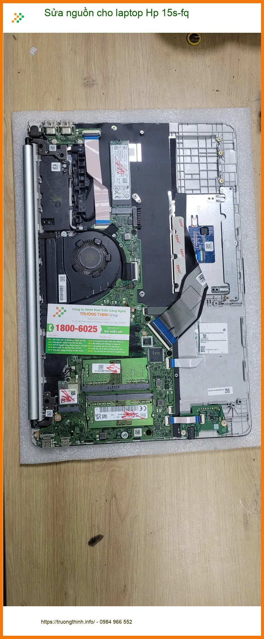 Anh Minh IT tìm dịch vụ sửa nguồn laptop Hp 15s-fq Quận Bình Tân ảnh thực tế 1