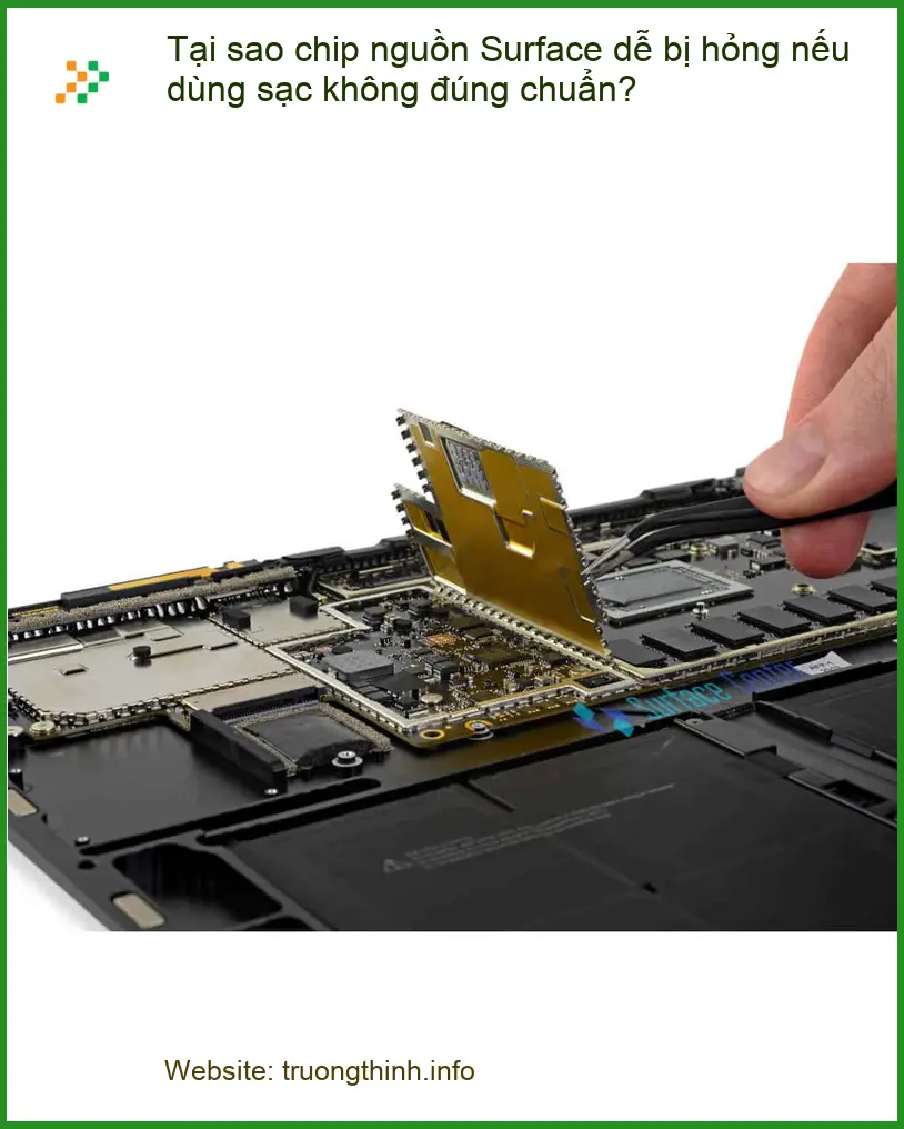 Tại sao chip nguồn dễ bị hỏng nếu dùng sạc không đúng chuẩn? - Trung tâm sửa laptop uy tín TPHCM