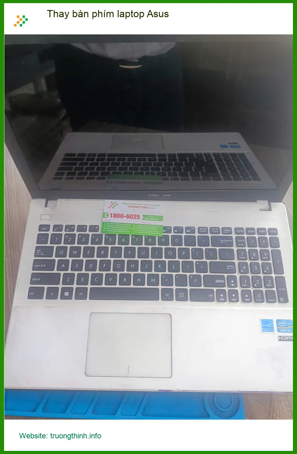 Anh Đạt review dịch vụ thay bàn phím laptop Asus Quận Tân Phú uy tín ảnh thực tế 2