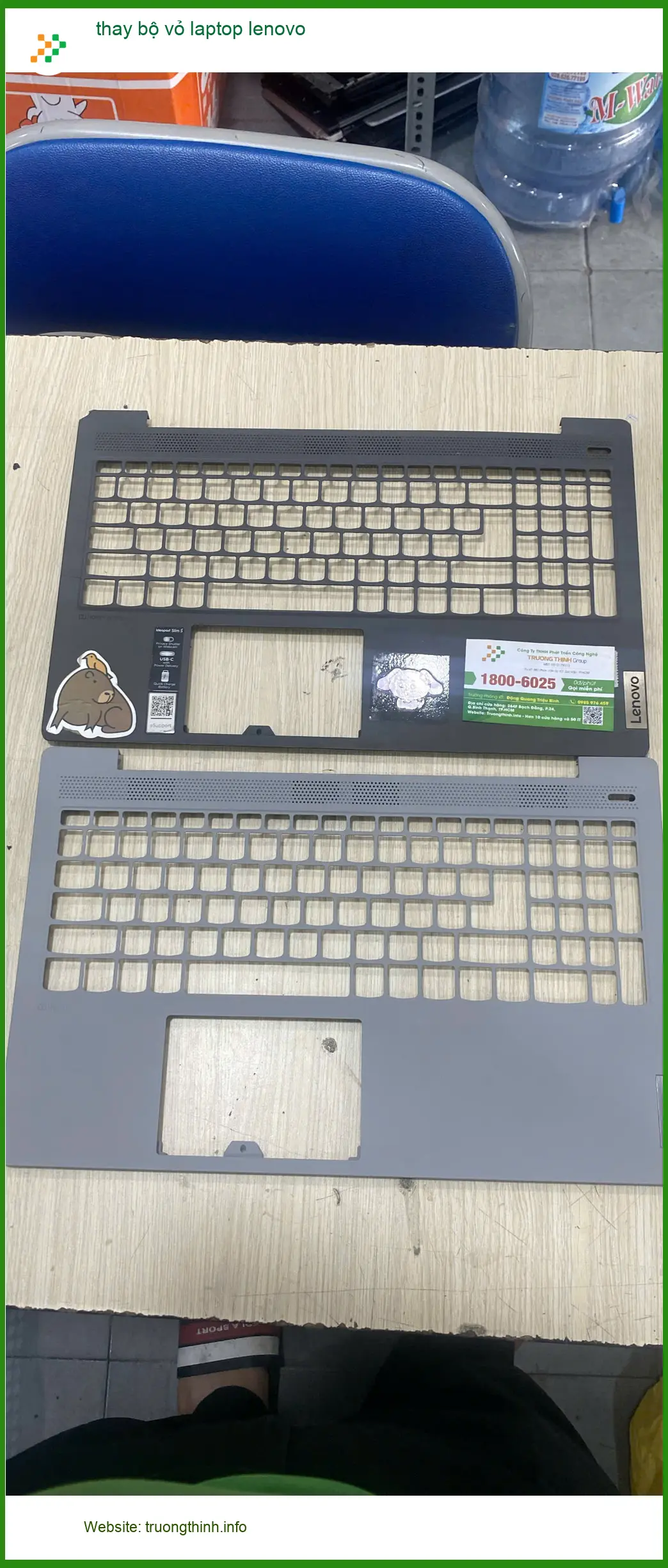 Chị Thu quản lý tìm chỗ thay bộ vỏ laptop Lenovo vỡ ở Quận Bình Thạnh ảnh thực tế 2