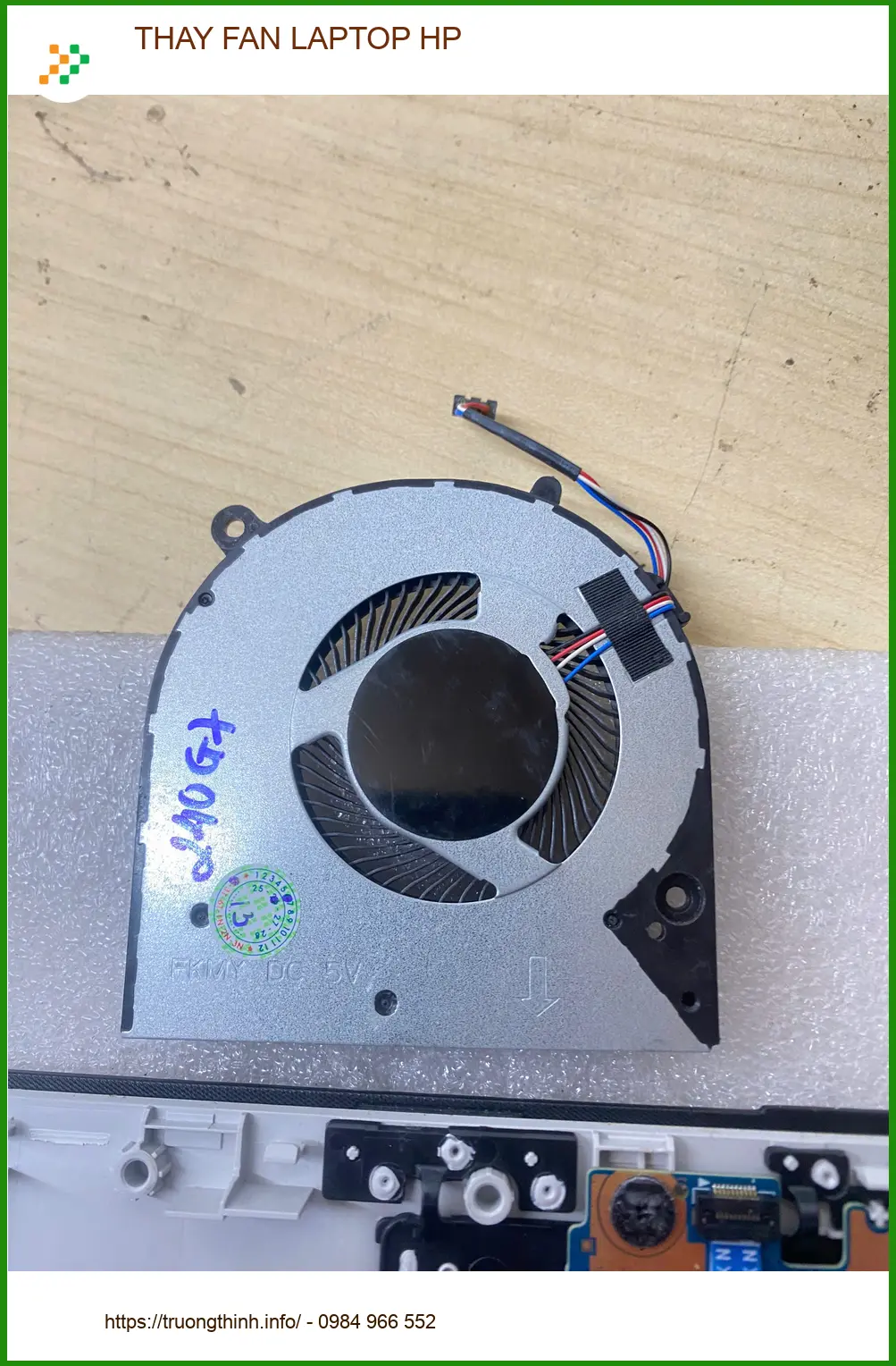 Địa điểm Thay FAN LAPTOP HP Quận Gò Vấp - Anh Đức lo lắng máy nóng đột ngột ảnh thực tế 1