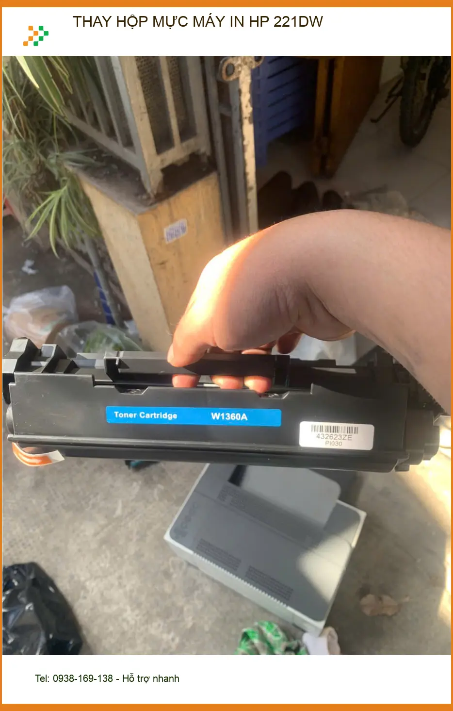 Chị Mai cần thay hộp mực máy in HP 221DW tại Quận Tân Bình - Lấy ngay