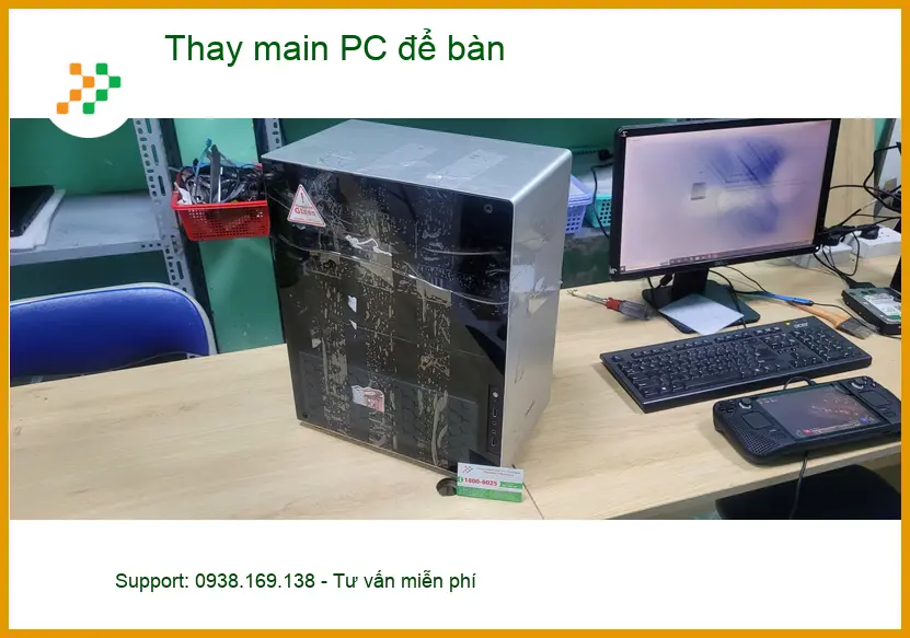 Chú Minh lo lắng khi main PC hỏng - Dịch vụ Thay main PC để bàn Quận Bình Tân ảnh thực tế 1