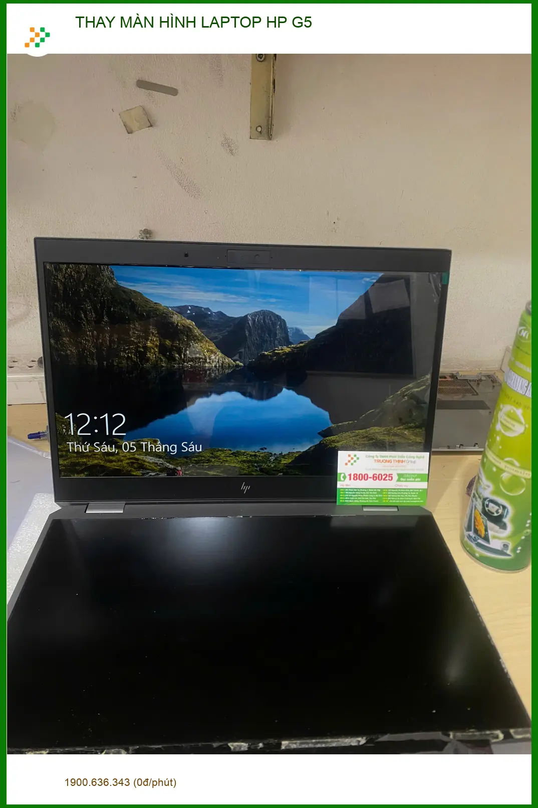 Anh Đạt chủ tiệm ảnh thay màn hình laptop HP G5 Quận Gò Vấp bị đổ cà phê