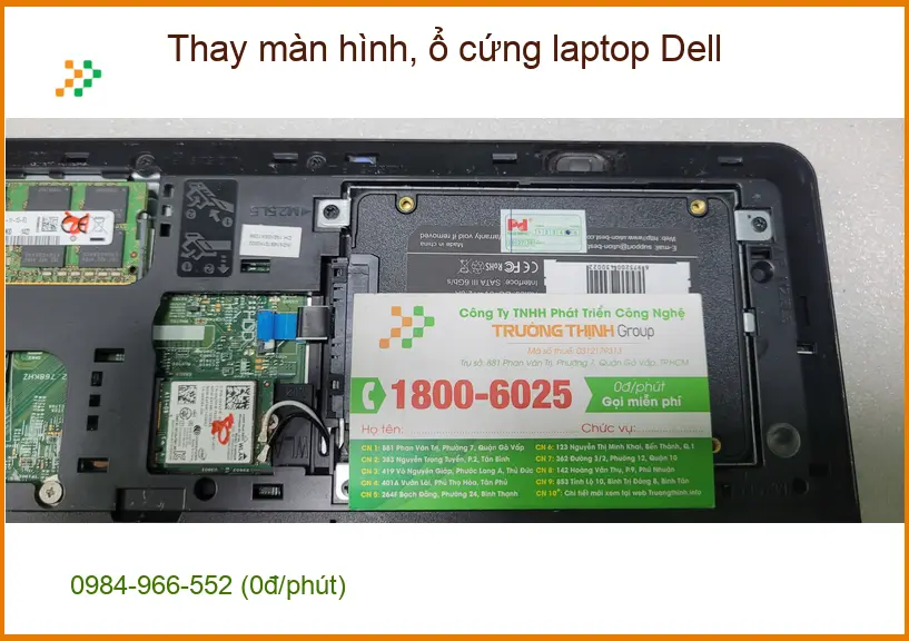 Anh Quang kỹ sư công trình thay màn hình, ổ cứng laptop Dell Quận Bình Tân lấy ngay