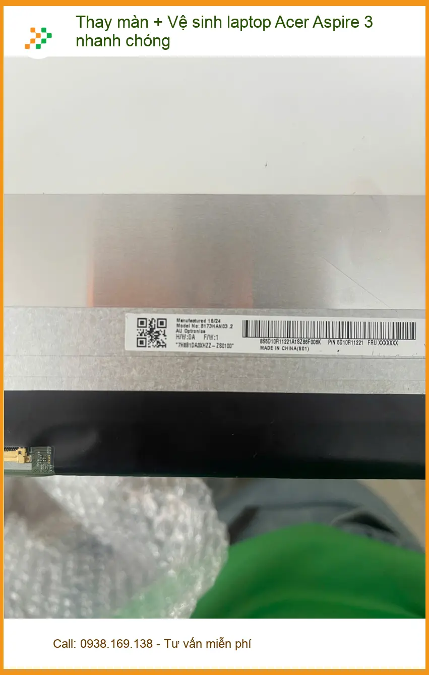 Anh Tấn designer đồ họa cần Thay màn - Vệ sinh laptop Acer Aspire 3 nhanh Quận Phú Nhuận ảnh thực tế 2