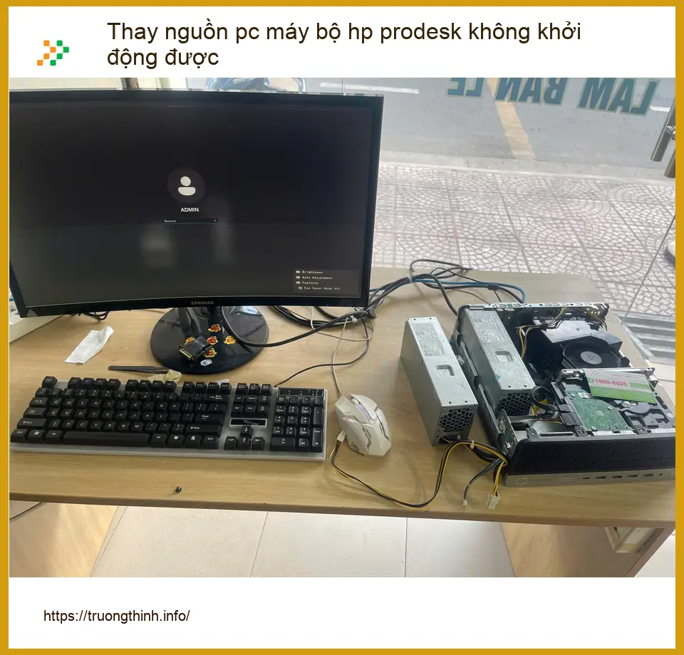 Anh Quang nhân viên văn phòng thay nguồn pc HP Prodesk Quận Phú Nhuận ảnh thực tế 1