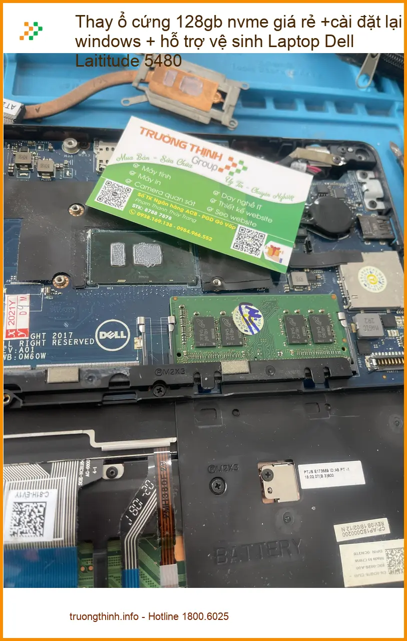 Chị Vy thay ổ NVMe Laptop Dell Laititude 5480 Quận Phú Nhuận ảnh thực tế 1
