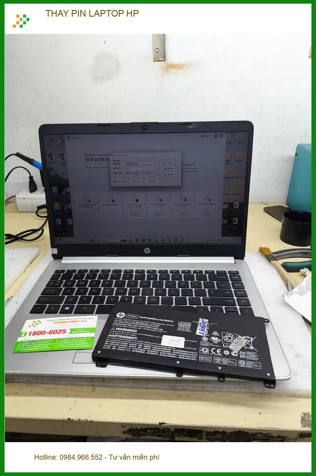 Trung tâm Thay PIN LAPTOP HP Quận Gò Vấp - Anh Vĩnh shipper cần lấy ngay ảnh thực tế 1
