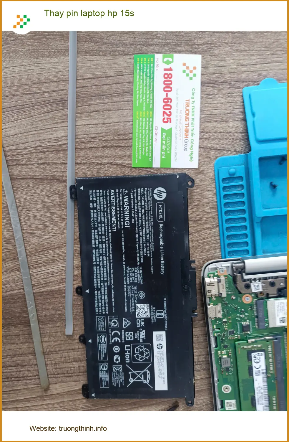 Anh Phước lập trình viên thay pin laptop HP 15s Quận Tân Phú nhanh chóng
