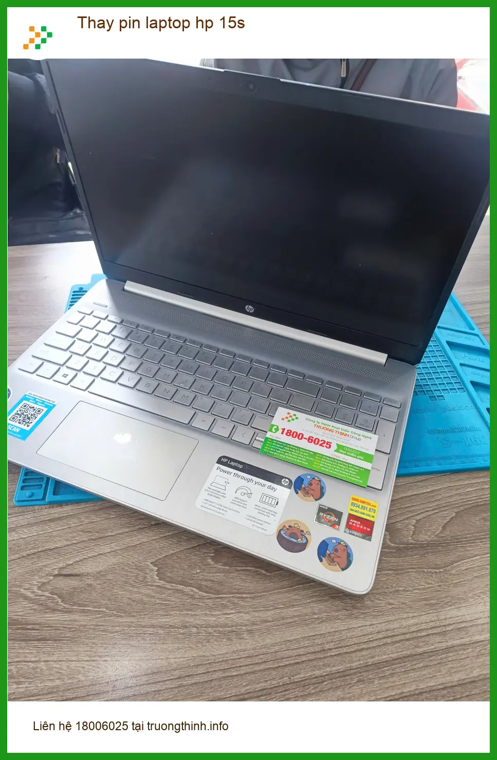 Anh Phước lập trình viên thay pin laptop HP 15s Quận Tân Phú nhanh chóng ảnh thực tế 1
