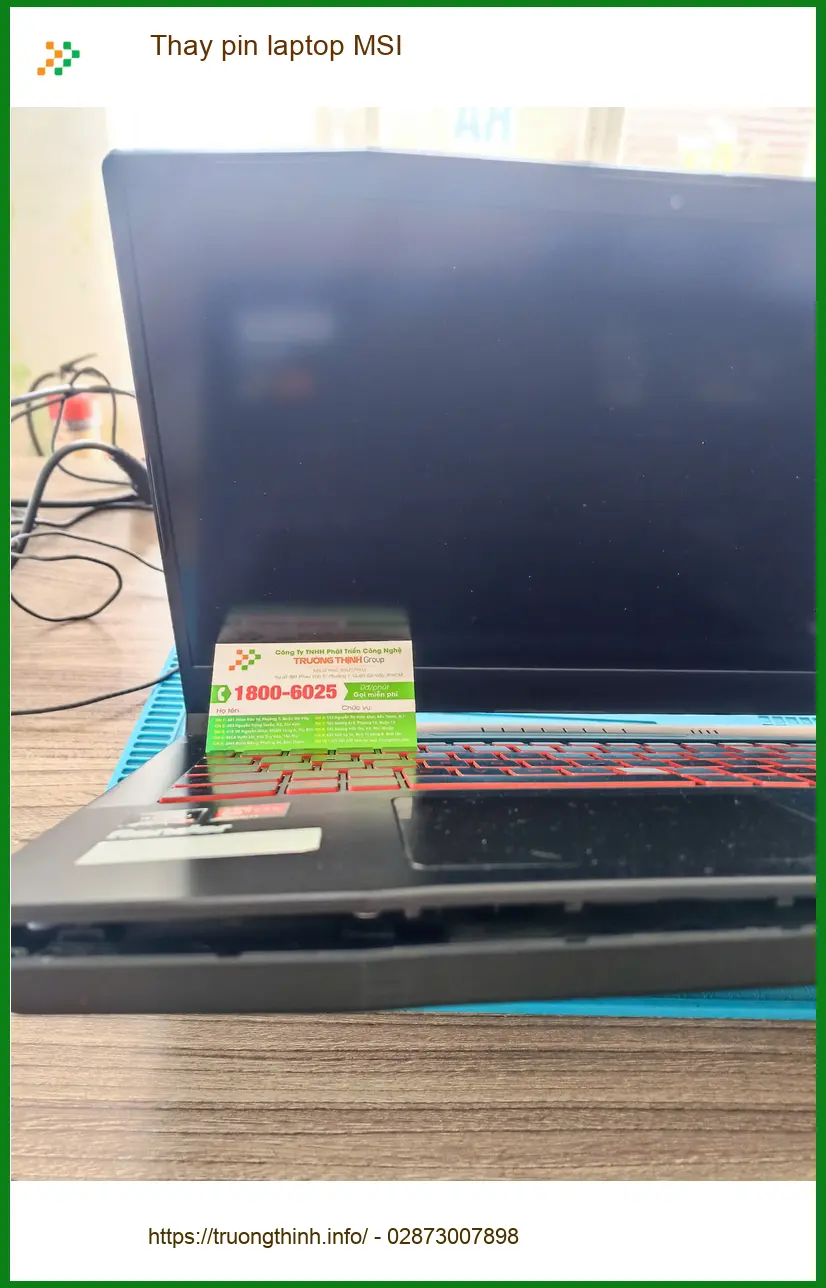 Chị Ngọc giáo viên tiếng Anh tìm chỗ thay pin laptop MSI chất lượng ở Quận Tân Phú ảnh thực tế 2