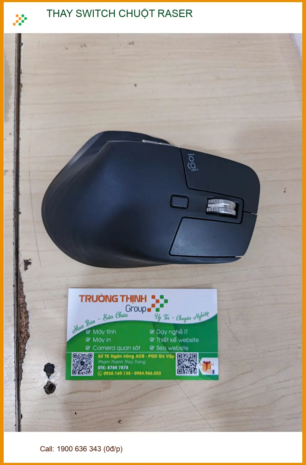 Chú Quân kiến trúc sư tìm Dịch vụ Thay SWITCH CHUỘT RASER Quận Gò Vấp uy tín