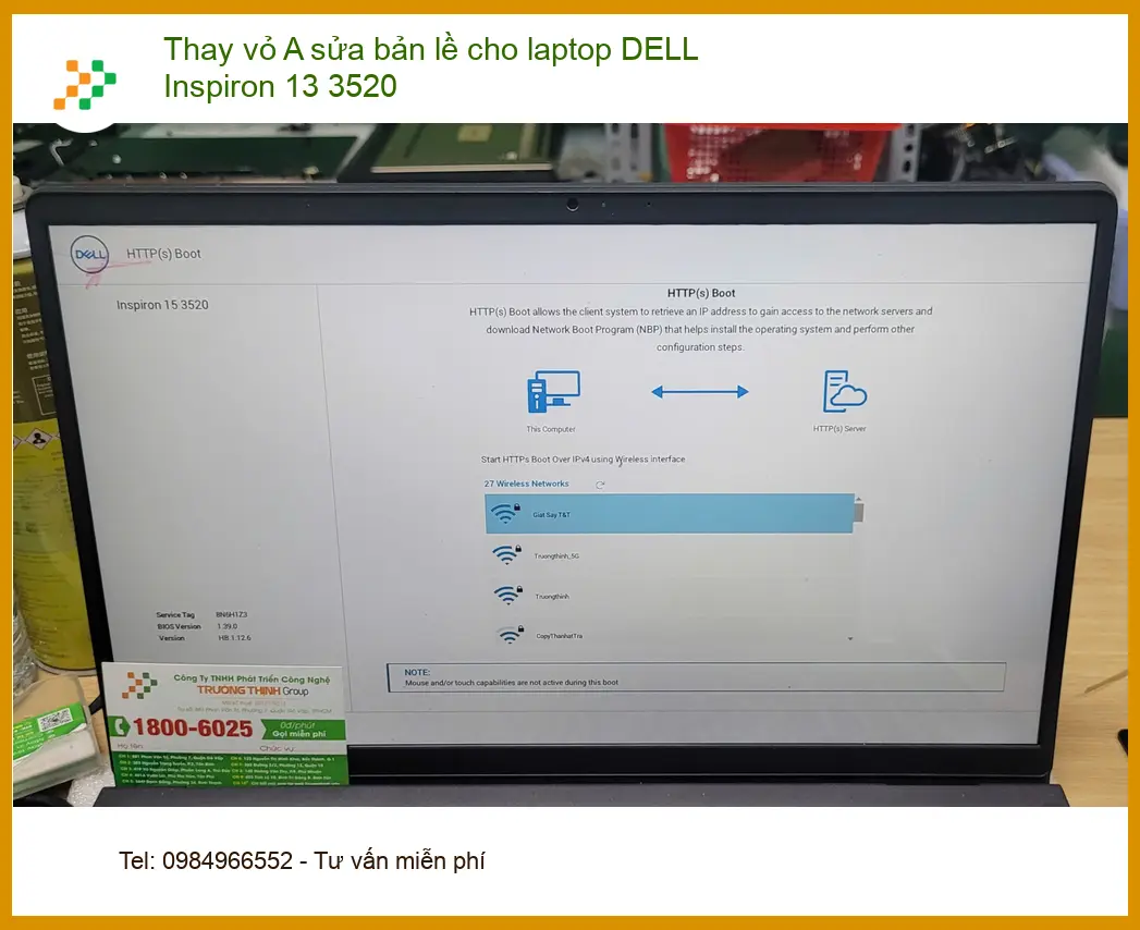 Anh Quân: Sửa bản lề, thay vỏ A laptop DELL 13 3520 Quận Bình Tân