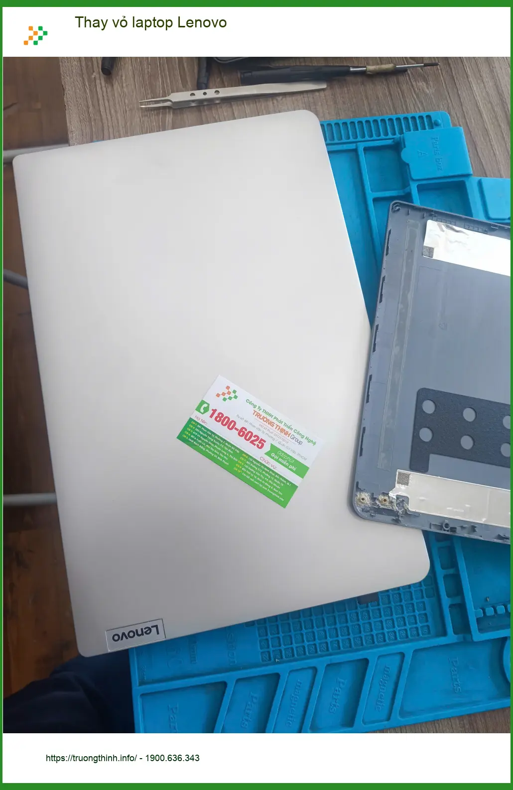 Tiệm Thay vỏ laptop Lenovo Quận Tân Phú - Anh Khoa quản lý tìm chỗ thay vỏ bị móp ảnh thực tế 1