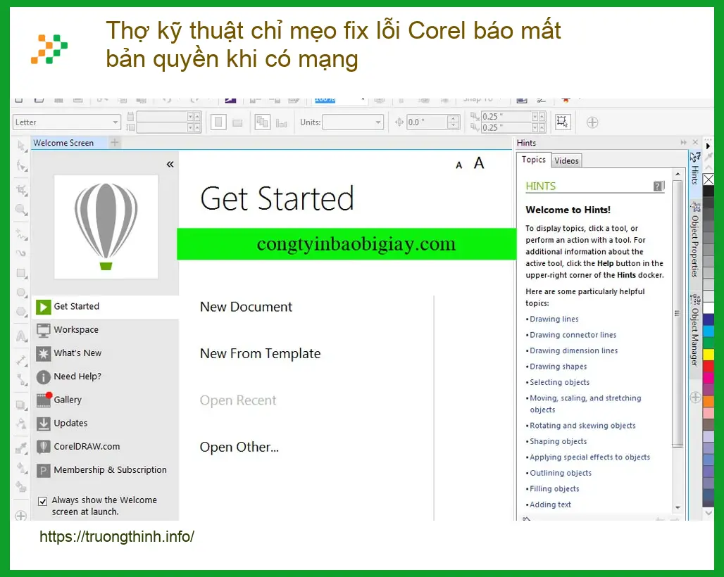 Thủ thuật fix lỗi Corel báo mất bản quyền khi có mạng - Cách tự xử lý tại nhà