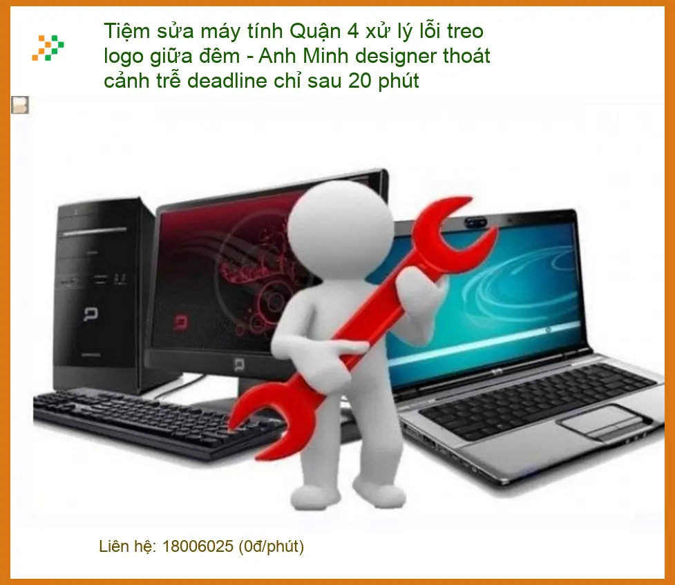 Sửa máy tính Tiệm sửa Quận 4 lỗi treo logo - Trung tâm hỗ trợ khẩn cấp