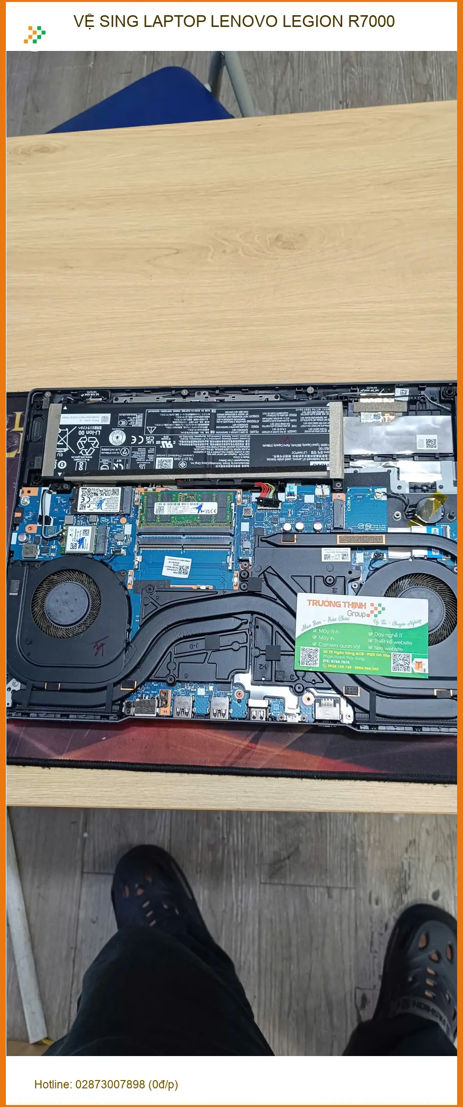 Anh Quân game thủ review trung tâm vệ sinh Laptop Lenovo Legion R7000 Quận 9 ảnh thực tế 1