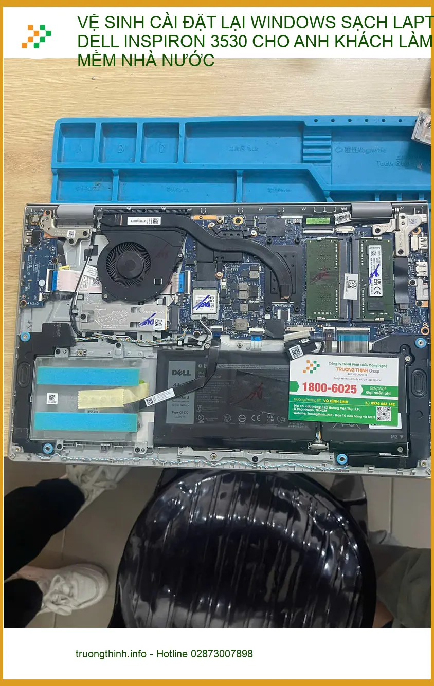 Chỗ vệ sinh cài Windows laptop Dell Inspiron 3530 cho anh Lộc Phú Nhuận