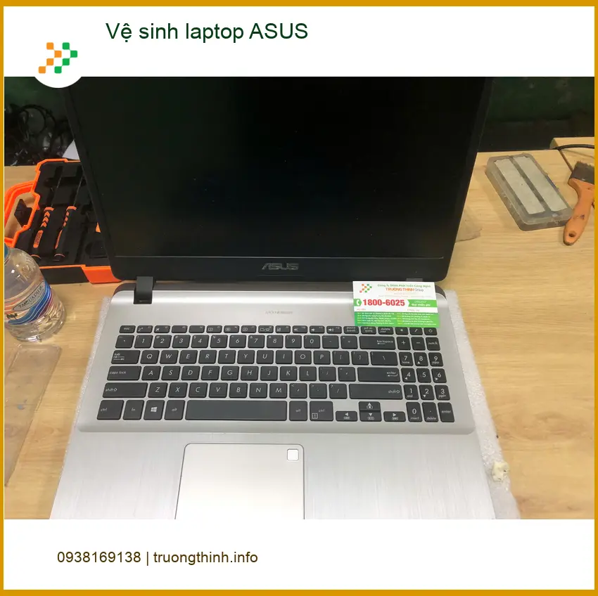 Trung tâm vệ sinh laptop ASUS Quận Bình Tân - Chị Thùy hết lo máy nóng sập nguồn ảnh thực tế 1