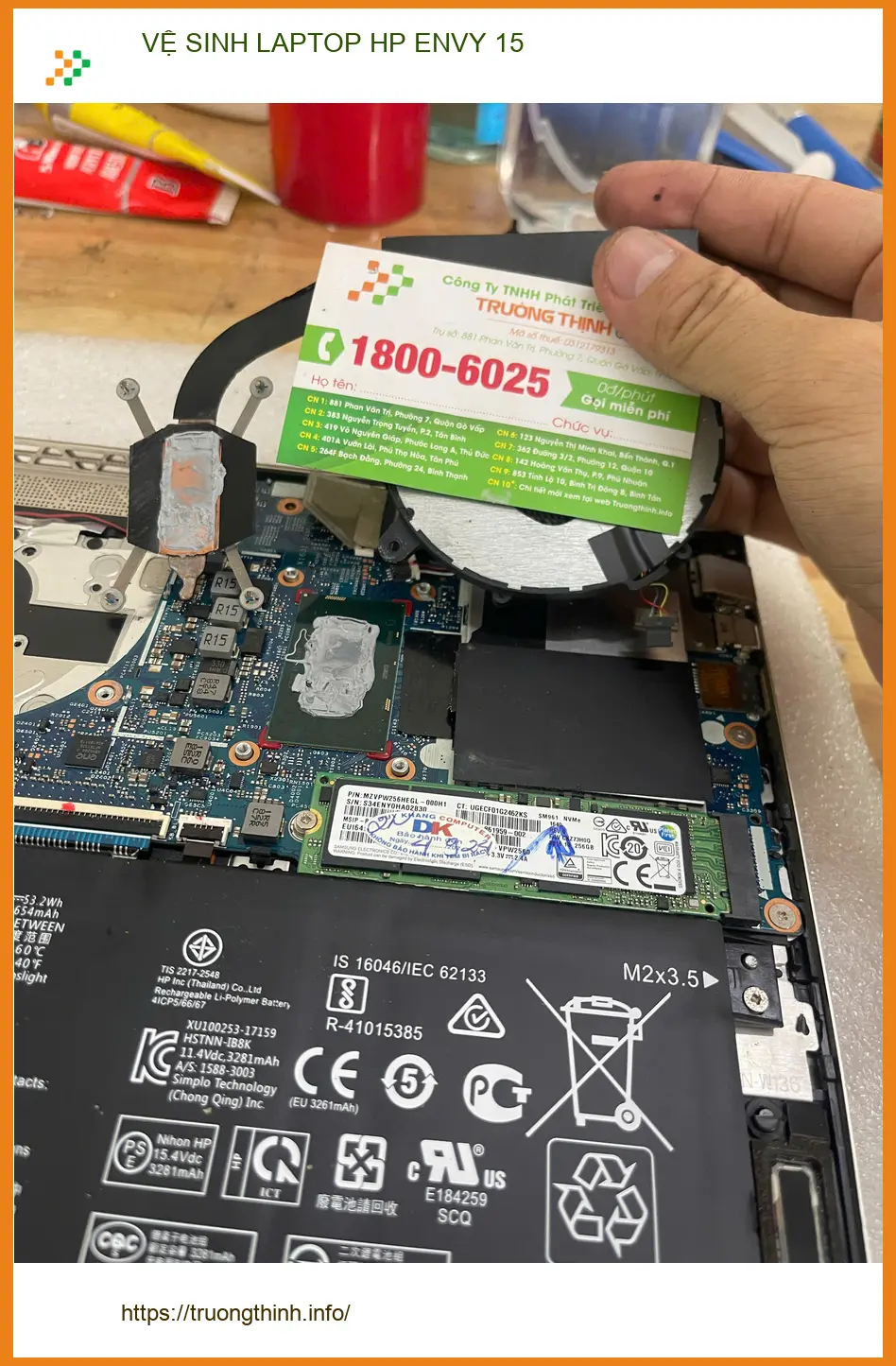 Dịch vụ Vệ sinh Laptop HP Envy 15 Quận Phú Nhuận - Anh Minh chuyên gia đồ họa review lấy ngay