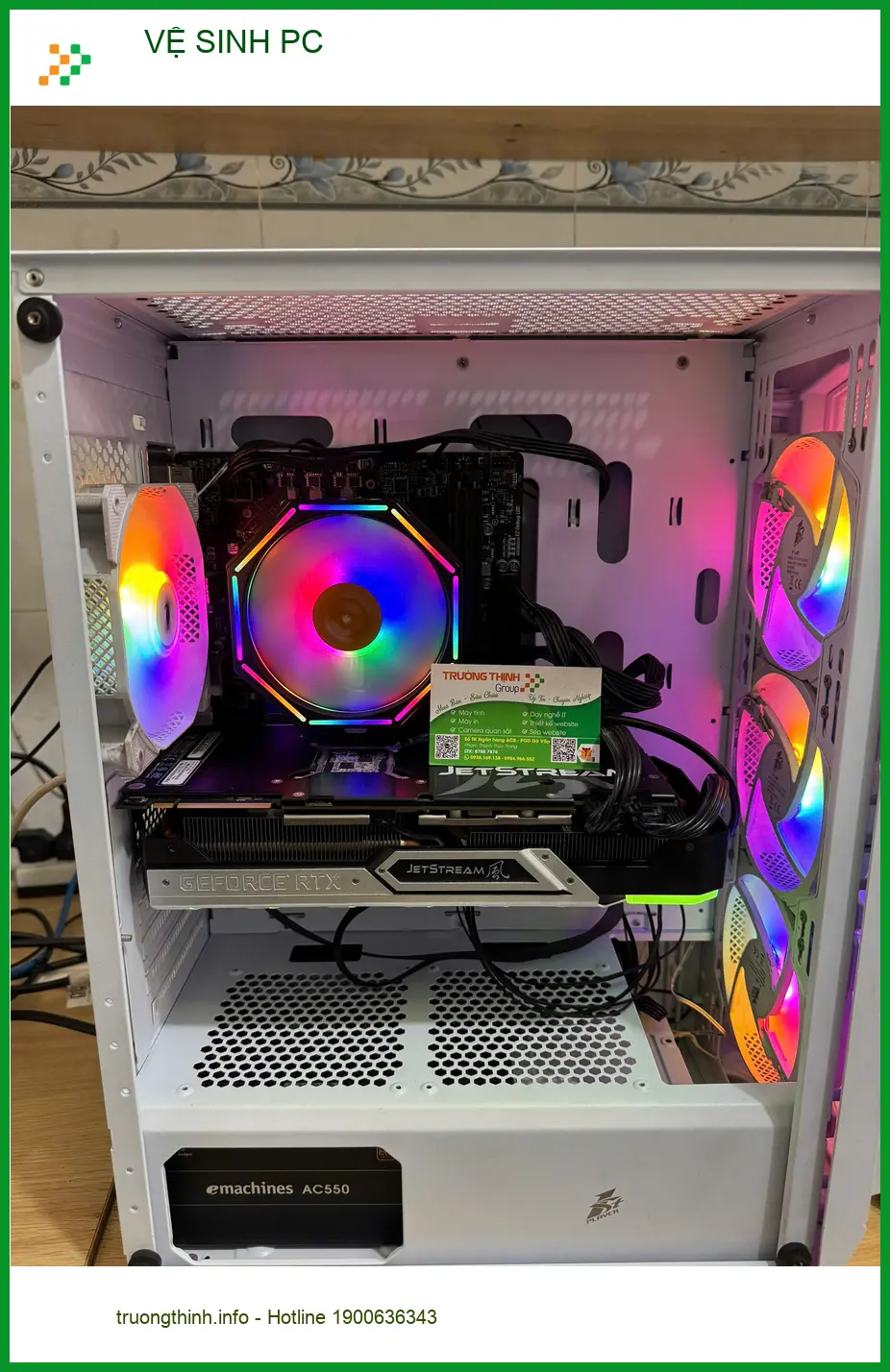 Anh Quân lo lắng PC nóng máy - Dịch vụ vệ sinh PC Quận 9 uy tín ảnh thực tế 1