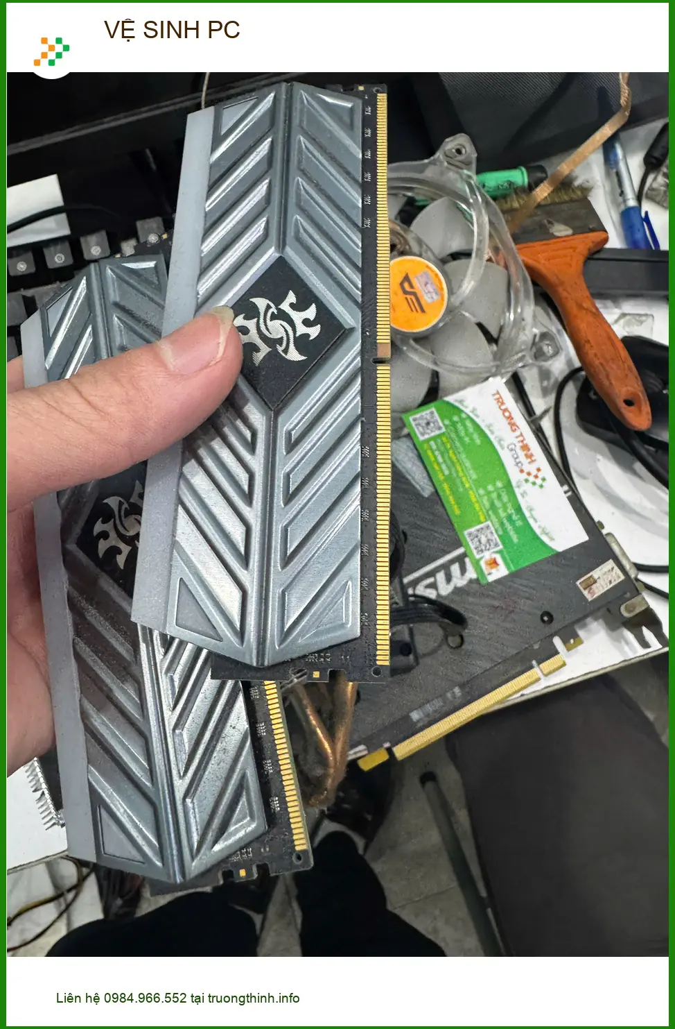 Anh Phước văn phòng review dịch vụ vệ sinh PC Quận 10 định kỳ, máy chạy êm ru