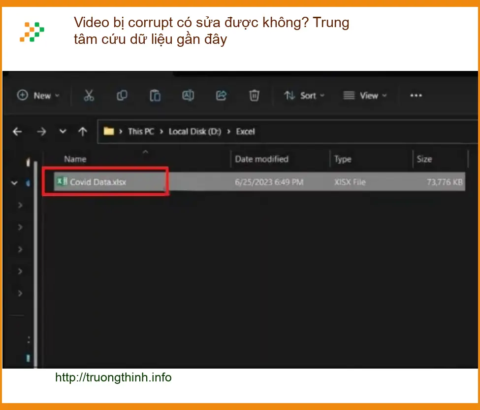 Khôi Phục Dữ Liệu Video bị corrupt - Trung tâm cứu dữ liệu TPHCM