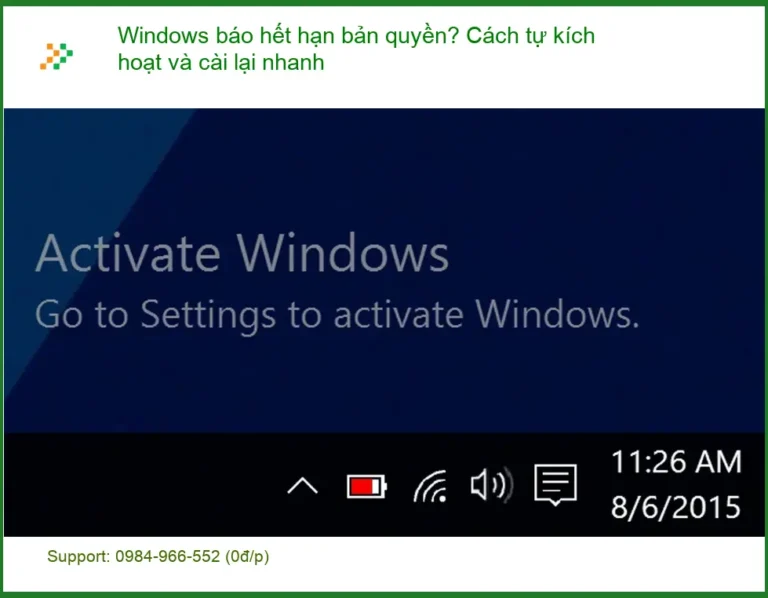 Windows hết hạn bản quyền? Kích hoạt, cài lại - Dịch vụ TPHCM