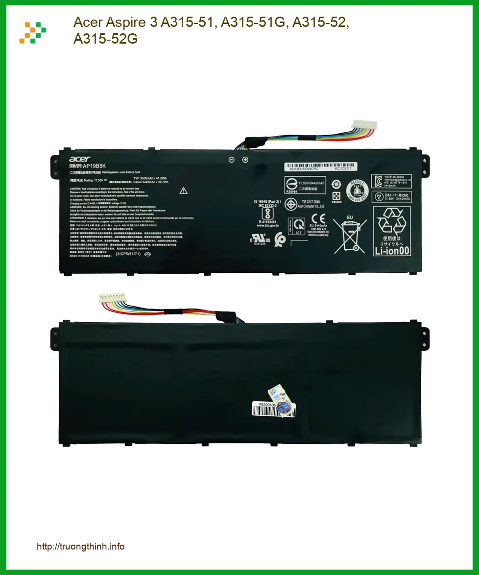 Pin Laptop Acer Aspire 3 A315-51 A315-52 - Thay Lấy Ngay Tại Cửa Hàng Gần Nhất
