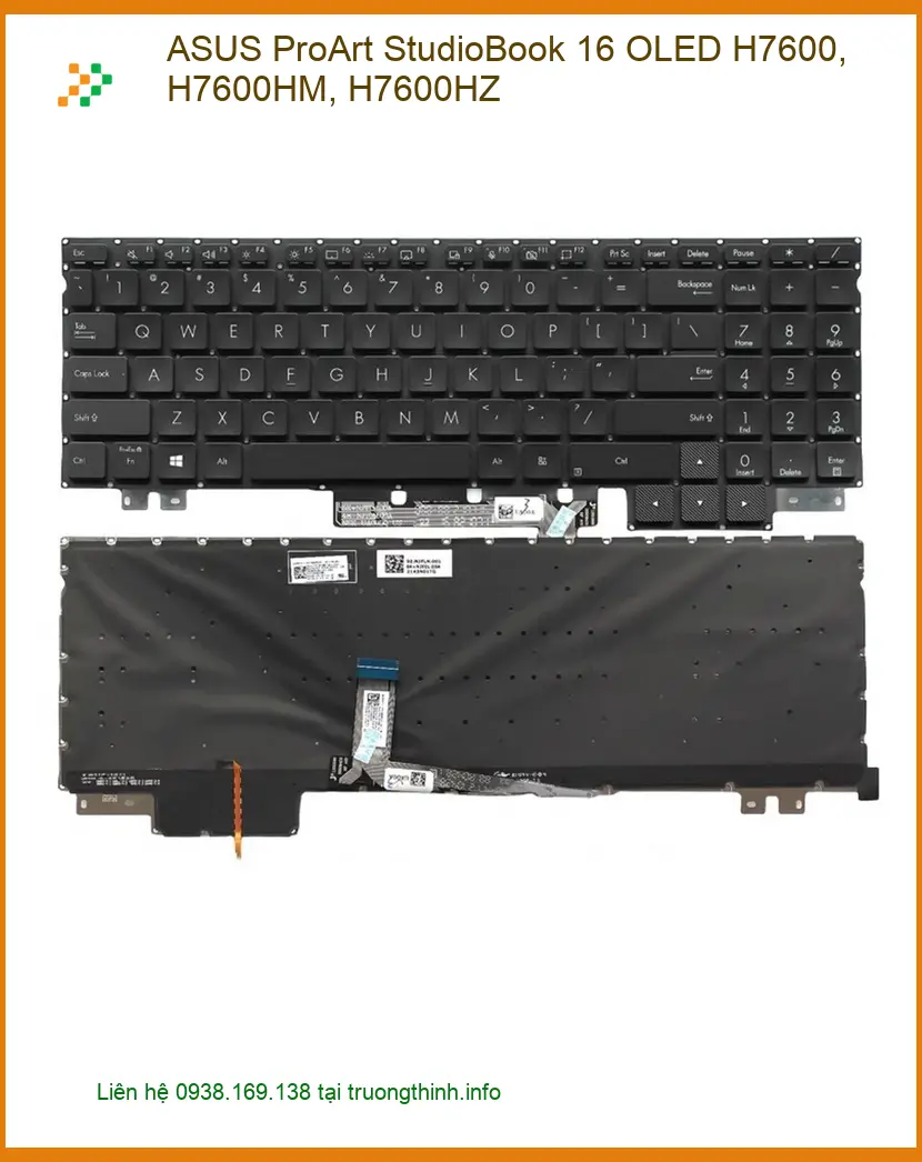 Bàn phím Laptop ASUS ProArt StudioBook 16 OLED H7600, H7600HM, H7600HZ