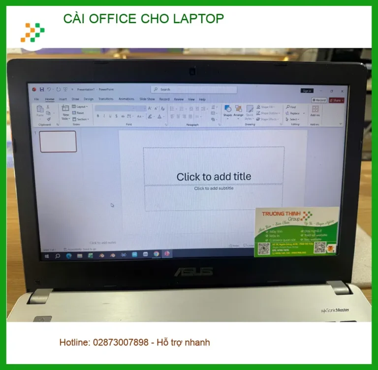 Anh Khôi kiến trúc sư cài Office cho laptop ở Quận Tân Bình