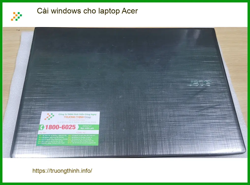 Dịch vụ cài Windows cho laptop Acer Quận Bình Tân - Bạn Tân kế toán muốn cài win nhanh ảnh thực tế 1
