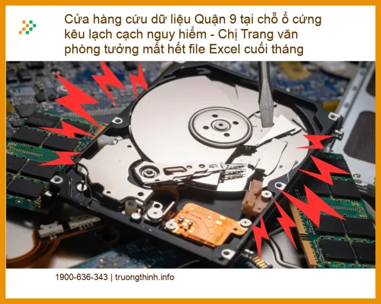 Khôi Phục Dữ Liệu Quận 9 ổ cứng kêu lạch cạch - Cứu file Excel gấp