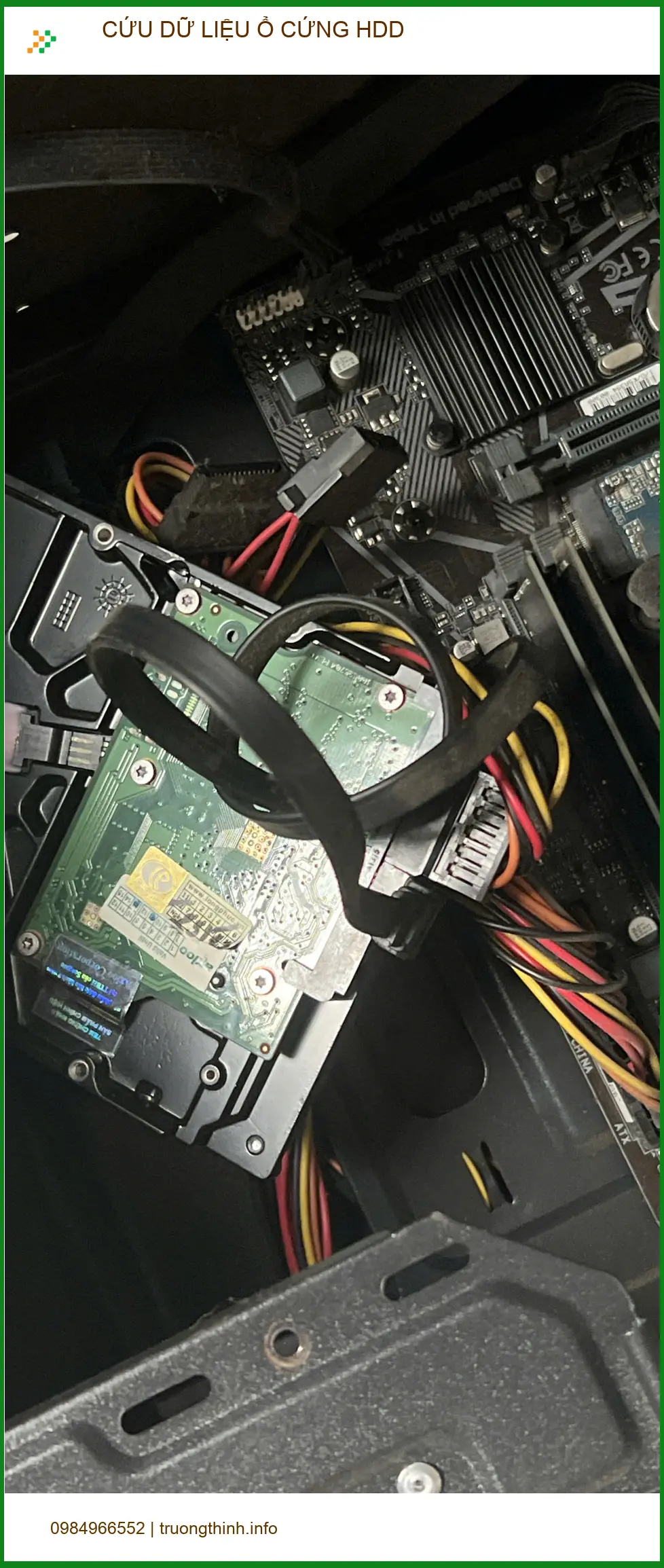 Anh Quang bị mất dữ liệu - Dịch vụ cứu dữ liệu ổ cứng HDD Quận Tân Bình