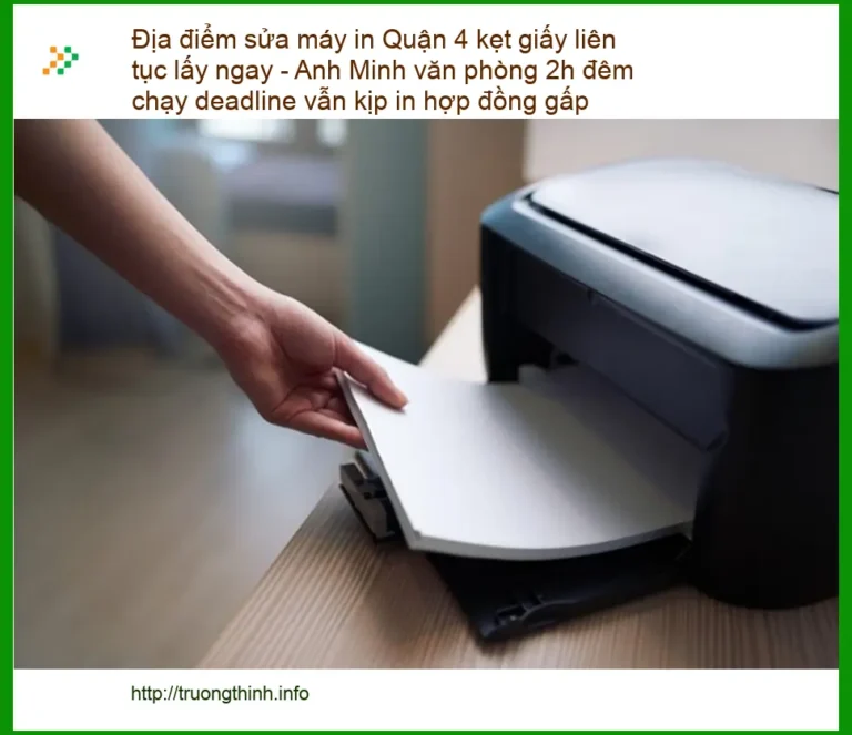 Sửa Chữa Nạp Mực Máy In Quận 4 lấy ngay - Điện thoại công ty xử lý gấp