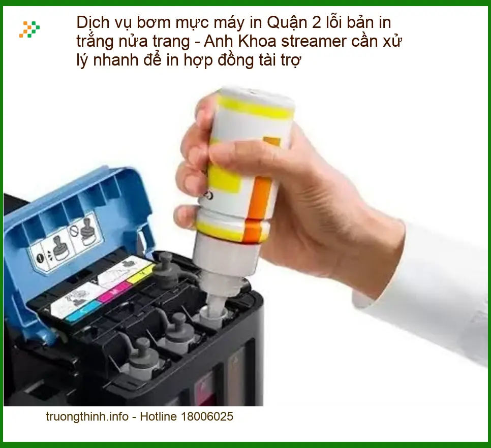 Sửa Chữa Nạp Mực Máy In Quận 2 lỗi bản trắng - Thợ xử lý nhanh tận nơi