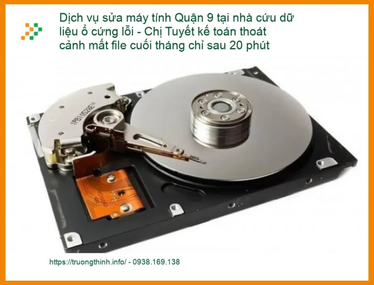 Sửa máy tính Quận 9 cứu dữ liệu ổ cứng lỗi - Dịch vụ tận nơi 20 phút