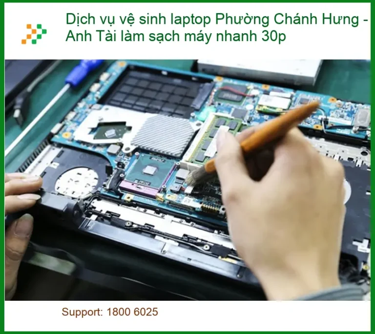Vệ sinh laptop Phường Chánh Hưng - Thợ Anh Tài làm sạch nhanh 30p