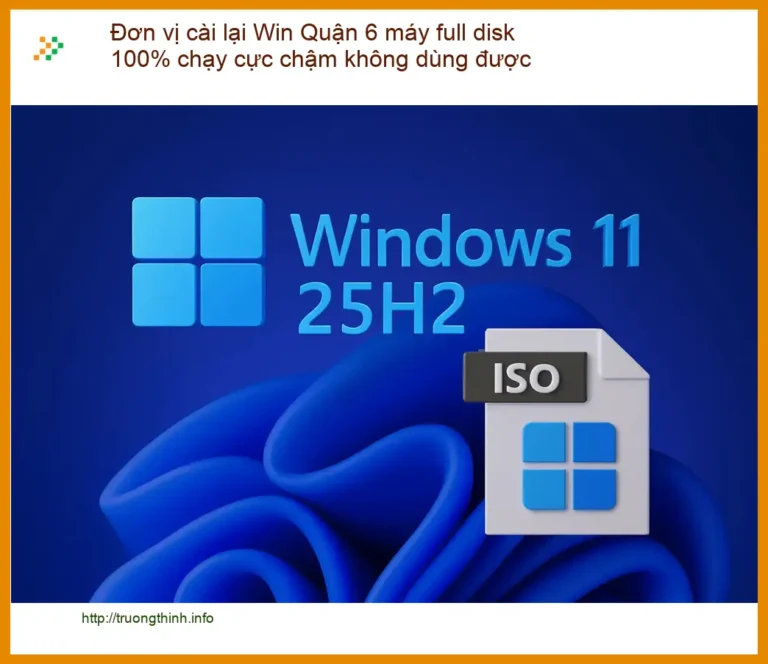 Windows Đơn vị cài lại Win Quận 6 máy full disk 100% - Trung tâm hỗ trợ nhanh
