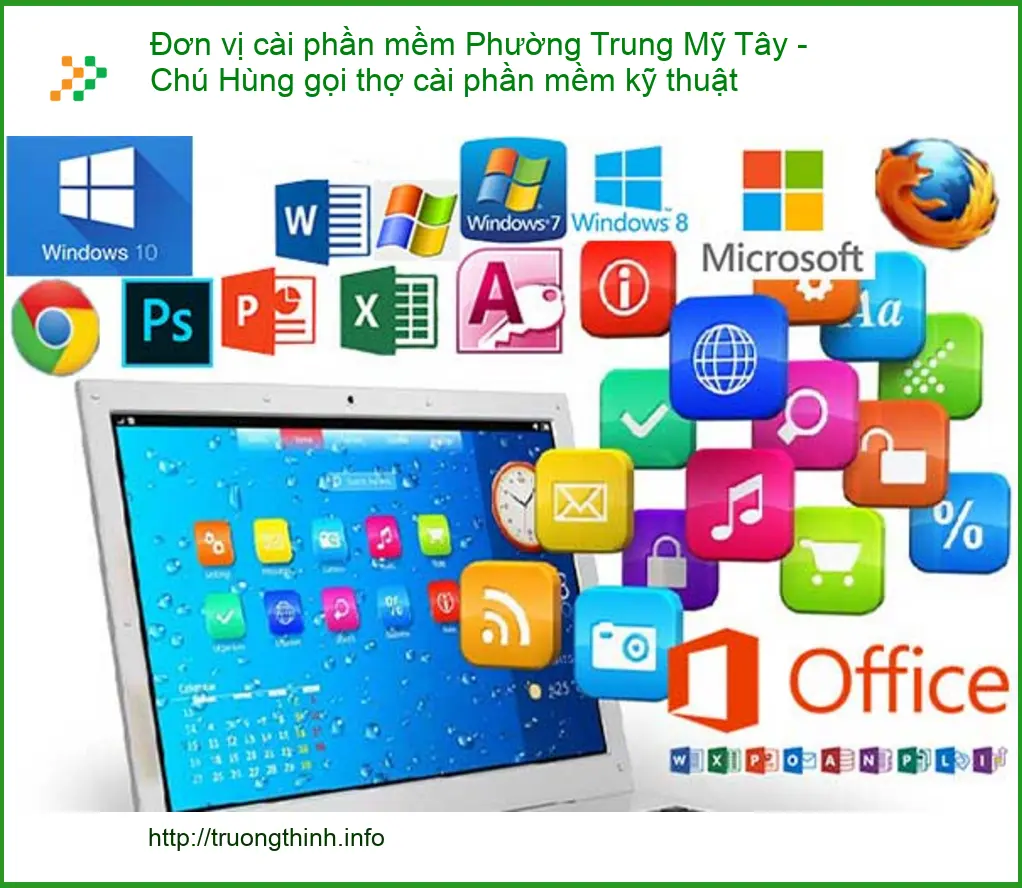 Laptop cài phần mềm Trung Mỹ Tây - Thợ kỹ thuật đến tận nhà