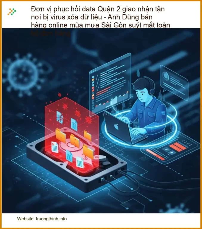 Khôi Phục Dữ Liệu Quận 2 bị virus xóa - Dịch vụ phục hồi data tận nơi lấy liền