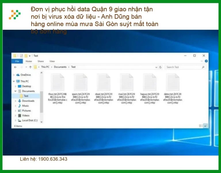 Khôi Phục Dữ Liệu Đơn vị phục hồi data Quận 9 - Dịch vụ tận nơi lấy liền
